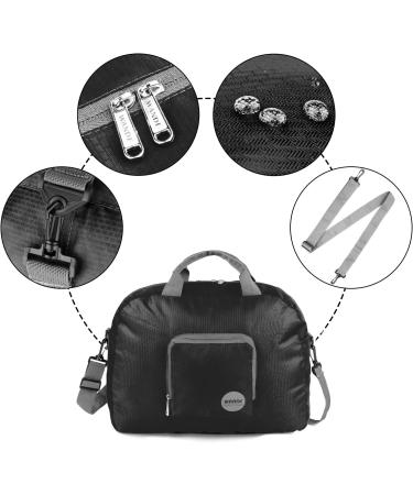 WANDF Airlines 1622 Foldable Travel Duffle Bag - Black 16x16 inches (20L) - Ideal for Travel, Gym & Sports - Buy Online on SooperMarket.com