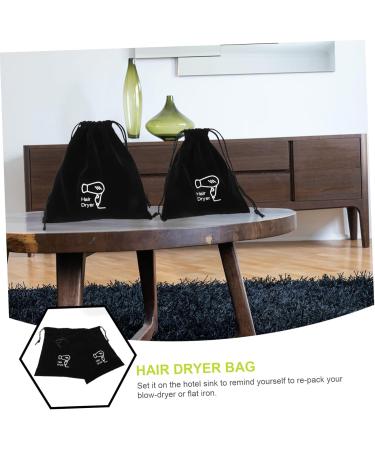 HAPINARY 10 Pcs Storage Bag Cotton Drawstring Bags Straightener Drawstring Bag Hair Dryer Velvet Black - Buy Online on SooperMarket.com