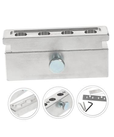 NOLITOY Aluminum Alloy 4 Hole Lipstick Mold Set | DIY Lip Tint Lip Balm & Lip Gloss Kit | Perfect Lipstick Maker Tools 10.2X4.6cm Silver - Buy Online on SooperMarket.com