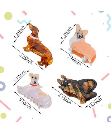 Meekoo Cute Dog Hair Clips - 4 Styles - Small Claw Clips for Women & Girls - Buy Online on SooperMarket.com