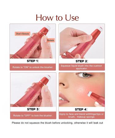 Cilrofelr Liquid Blush Beauty Wand - Natural Dewy Finish, Highly Pigmented, Long-lasting | Ardour-Terracotta 0.34fl.oz - Buy Online on SooperMarket.com