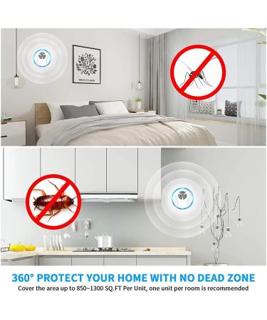 6 Pack Ultrasonic Pest Repeller - Electronic Indoor Pest Control for Insects, Roaches, Mice, Spiders, Ants, Bugs, Mosquitoes - Plug-in Repellent for Home, Garage, Warehouse, Office, Hotel - Buy Online on SooperMarket.com