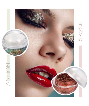 2Pcs Vegan Holographic Body Glitter Cruelty-Free Nail Hair Face & Body Glitter for Festivals & Cosplay - Buy Online on SooperMarket.com