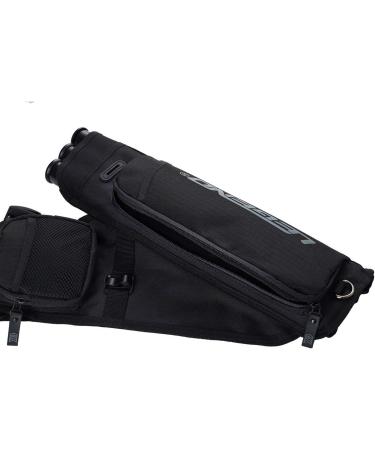 Legend First Archery Quiver - Adjustable Belt, 3 Arrow Tubes, Durable Nylon, T-Slot, Storage Pockets - Black - Buy Online on SooperMarket.com