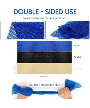 TPPIG 3 Pieces Bath Sponge Net African Long Net Exfoliating Body Scrubber Scrubber Skin Smoother - Buy Online on SooperMarket.com