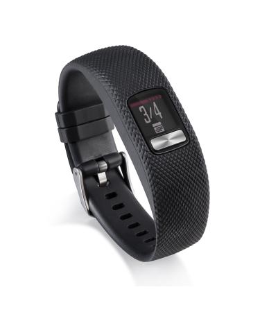 Compatible for Garmin Vivofit 4 Band, Newest Silicone Replacement WatchBand Strap Band Wristband for Garmin Vivofit 4(No Tracker) (Black, Large) Black Large
