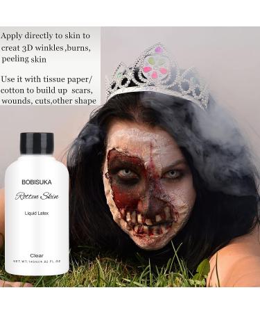 BOBISUKA Clear Liquid Latex Halloween Costume Zombie Makeup SFX - 4.92 FL.OZ - Buy Online on SooperMarket.com