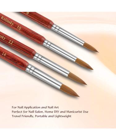 Aokitec Sable Kolinsky Nail Brush #18 - Professional Acrylic Brush for Nail Art & Manicure Tools - Buy Online on SooperMarket.com
