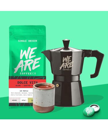 Coffee Ground for Cafetiere 227g Bag Dolce Vita Blend Ground Coffee Chocolate Nuts & Fruits Notes 100% Arabica & Robusta Dark Roast Fresh Coffee Single Origin (We Are Coffee Co) Ground Cafetiere 227 g (Pack of 1) - Buy Online on SooperMarket.com