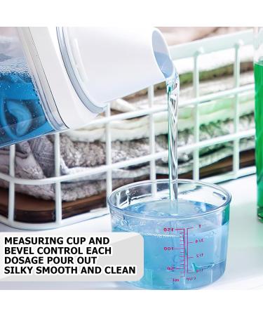 WANDGU Airtight Detergent Dispenser with Doser: 2 Pieces Reusable Washing Powder Dispenser Detergent Box Airtight Washing Powder Container White 1100 ml + 700 ml - Buy Online on SooperMarket.com