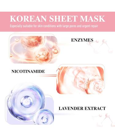 Niacinamide Sheet Mask Hydrating & Soothing Face Mask Fifteen Minutes Pore Invisible Facial Mask Korean Face Mask Improves Skin Face Care Skin Care Sets For Women for All Skin Types - Buy Online on SooperMarket.com