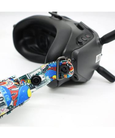 Adjustable Detachable Head Strap for DJI FPV Goggles V2 - Graffiti Color Headband with 30cm Power Supply Line + 3 in 1 Storage Pad - Buy Online on SooperMarket.com