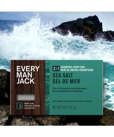 Shop EVERY MAN JACK Sea Salt 2 in 1 Shampoo & Body Bar - 5 OZ | International Shipping Available - Buy Online on SooperMarket.com