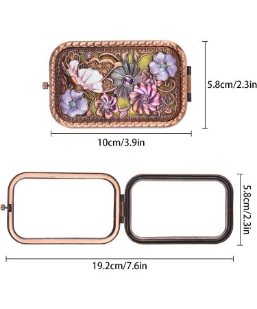 Vintage Travel Pocket Mirror - Gold Makeup Compact Mirror - Mini Folding Rectangle Mirror for Pocket, School Bag, Wallet - Perfect Gift - Buy Online on SooperMarket.com