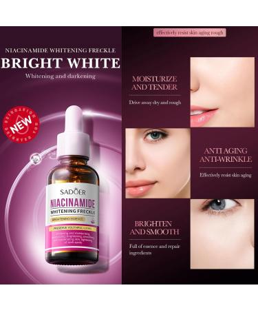Niacinamide Serum - Brightening Pore Reducer Oil Control Reduce Dark Spots - Hydrates & Repairs Hyaluronic Acid Skin Day & Night Serum Face Moisturizer Face Care - 30ML - Buy Online on SooperMarket.com