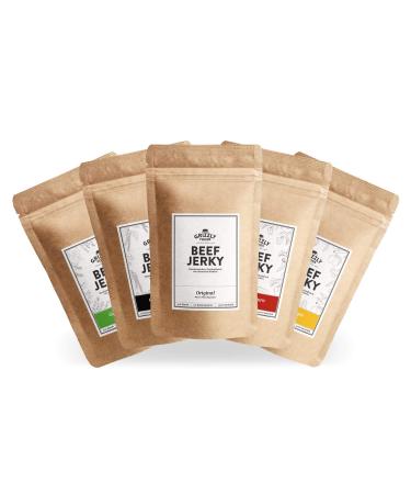 Beef Jery German beef All 5 types Dry meat from beef in the set 5-pack (5 x 100g 500g) 1 piece (5 pack)