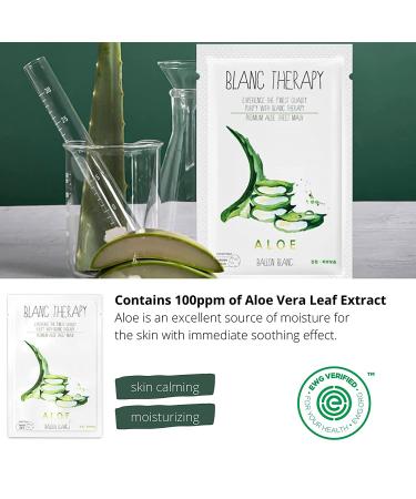 BALLONBLANC Relaxing Facial Mask Set - 6 Nutrient-Rich Sheet Masks with Aloe, Tea Tree & Avocado - Buy Online on SooperMarket.com
