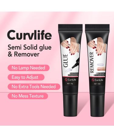 Newly Upgraded Quick Drying Nail Glue & Remover Kit - Long Lasting Press On & Fake Acrylic Nails - No UV Lamp Needed - Buy Online on SooperMarket.com