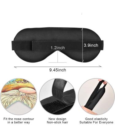 Haskirky Light Blocking Eye Mask | Adjustable for Men and Women | Ideal for Travel, Yoga, Meditation | Comfortable Smooth Design | Sunflower Gnome Print - Buy Online on SooperMarket.com
