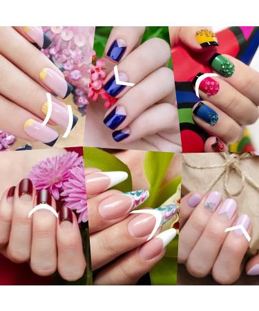 MAIOUSU STORE 4770pcs Nail Art Stencils - 120 Sheets, 4 Designs French Tip Guides Stickers for DIY Decoration - Stencil Tool - Buy Online on SooperMarket.com