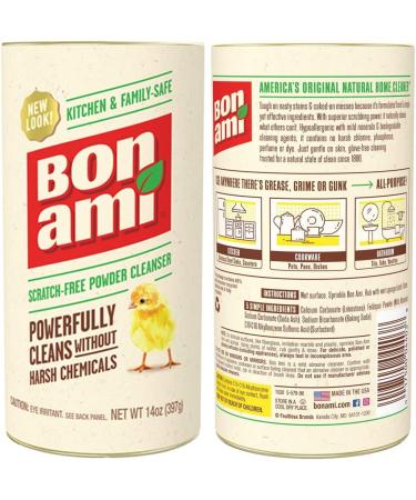 Bon Ami Powder Cleanser - All Surface Kitchen & Bathroom Cleaner, 14 oz - Removes Grime & Odors - Buy Online on SooperMarket.com