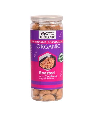 Blessfull Healing Organic Natural Vegan Tangy Tomato Roasted Whole Cashew Nuts Crunchy Kaju 150 Gram