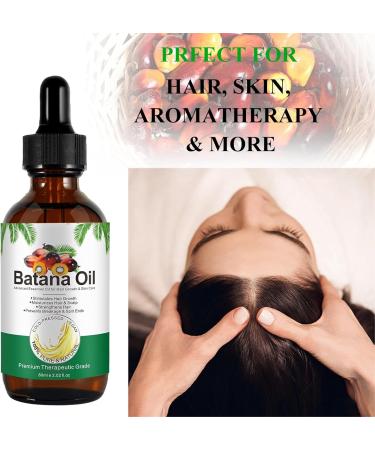FunnAura Batana Oil for Hair Growth Set 60ml Natural Hair Oil Organic with Micro Growth Roller - Buy Online on SooperMarket.com