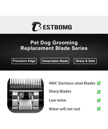 Replacement Knife for Dog Care | Compatible with Heiniger Moser Max45 Andis & Wahl A5 | 3F 1/2 inch (13 mm) 2 Pieces Black - Buy Online on SooperMarket.com