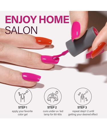 AILLSA Red Glitter Gel Nail Polish Set - 8 Colors for 2022 Spring Summer | Soak Off UV Gel Polish Kit for Nail Art Manicure - Perfect Holiday Gift for Women & Girls - Buy Online on SooperMarket.com