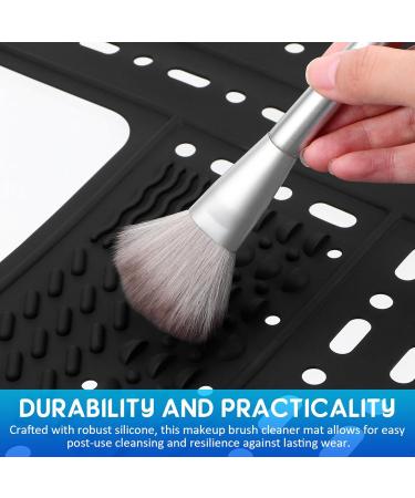 Foldable Sink Cover | Silicone Makeup Brush Cleaning Mat | Compact & Rollable Bathroom Sink Protector - Buy Online on SooperMarket.com
