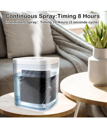 Beioue 1000ML Cool Mist Humidifier with Night Light - Home & Office Air Humidifier - Waterless Auto-Off - Light Wood Grain Design - Buy Online on SooperMarket.com