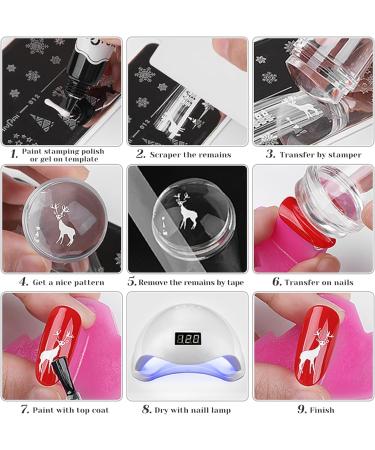 Sularpek Silicone Jelly Stamper - Double Sided Transparent Nail Art Stamper with Scraper | Manicure Tool - Buy Online on SooperMarket.com