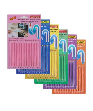 Fanshiontide 72 Pcs Drain Cleaner Sticks Practical Enzymatic Drain Sticks Keeps Drains and Pipes Clear and Odor Cleaning Tool for Kitchen Sink Bathroom Toilet Sewer