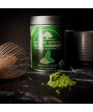 Midori Spring Organic Japanese Ceremonial Matcha Powder | Radiation Free | USDA Organic | Kosher | Vegan | 3.52 oz - Buy Online on SooperMarket.com