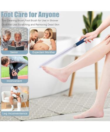 Toseky Foot Scrubber Brush Reusable Bendable Foot Toe Scrubber Brush Gentle Dirt Removal Toe Brush for Seniors Elderly Disabled Men and Women - Buy Online on SooperMarket.com