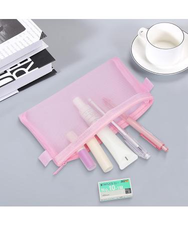 Classycoo Mesh Pen Bag 5 PCS Zipper Mesh Pencil Bags Multifunctional Makeup Bag A-5 Colors - Buy Online on SooperMarket.com