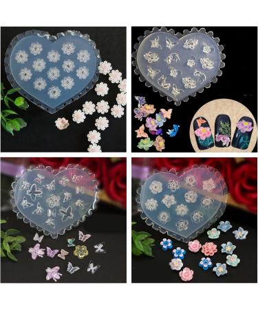 3D Nail Art Silicone Forms - Floral Butterfly Decorations & DIY Templates for Perfect Nail Art - Buy Online on SooperMarket.com