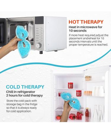 MIVORA Cooling Gel Mask for Puffy Eyes - Hot Cold Therapy for Migraine Headache, Dark Circles, and Sinus Pain - Reusable and Effective - Light Blue - Buy Online on SooperMarket.com
