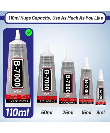 B-7000 Crystal Rhinestone Jewelry Glue Clear 110ml - Craft Adhesive with Precision Tips for Nail Art & Phone Repair - Buy Online on SooperMarket.com