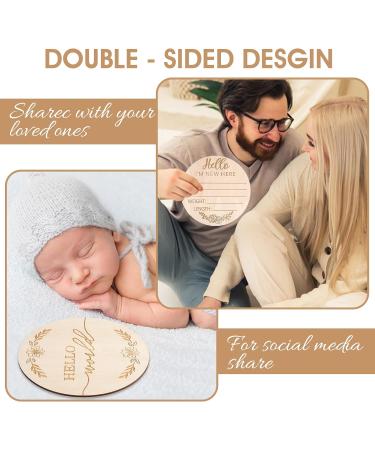 Ouligay Wooden Baby Announcement Sign - Hello World - Birth Announcement Prop for Newborns - 5.83 Inch - Buy Online on SooperMarket.com