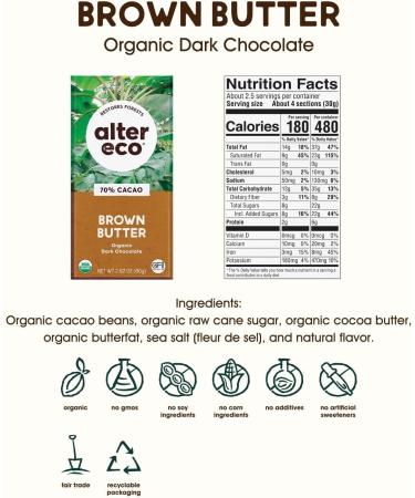 Dark Brown Butter Chocolate Bar 12 Pack - Buy Online on SooperMarket.com