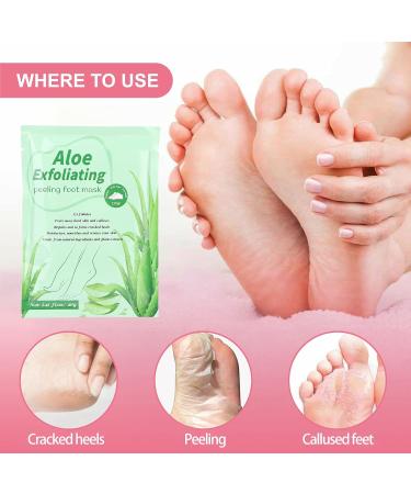 Foot Peeling Mask - 5 Aloe Moisturizing Packs for Smooth Feet | International Shipping - Buy Online on SooperMarket.com