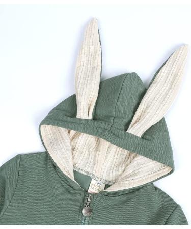 Winter Warm Rabbit Ear Hooded Romper for Newborn Baby 9-12 Months - Color 03 - Buy Online on SooperMarket.com