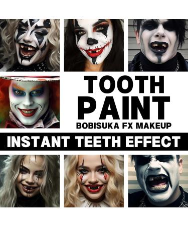 BOBISUKA Black Tooth Paint - Professional Makeup for Cosplay Halloween Theater & Special Effects | Safe Quick Dry Realistic (5 ml - Buy Online on SooperMarket.com