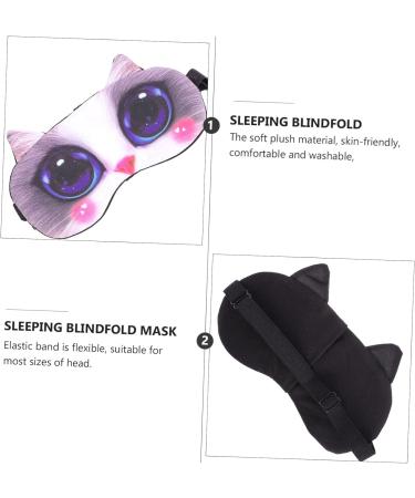 Healeved 4 Pcs Blindfold Ice Pack Silk Eye Mask Set for Sleep | Animal Print Plush Travel Masks | Snap Covers for Work and Travel - Buy Online on SooperMarket.com