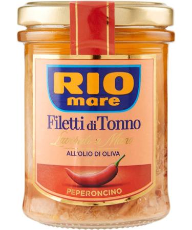 6x Rio Mare Filetti di Tonno con Peperoncino spicy tuna fillets handmade 180g