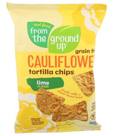 FROM THE GROUND UP Cauliflower Lime Tortilla Chip, 4 OZ