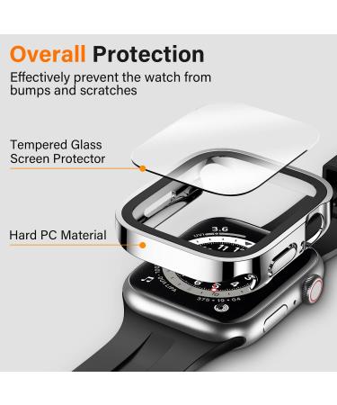 AmizeeÂ 2Â PackÂ CompatibleÂ withÂ AppleÂ WatchÂ CaseÂ 44mmÂ SeriesÂ 6/5/4/SEÂ with Built-in Screen Protector Hard PC Case Straight Edge Ultra Thin Anti-Scratch Protective Cover for iWatch 44mm (Silver/Clear) 44mm Silver/Clear - Buy Online on SooperMarket.com