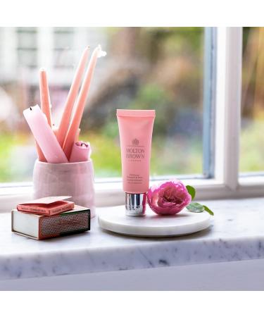 Molton Brown Delicious Rhubarb & Rose Hand Cream 40ml | Luxury Hydrating Cream for Soft Hands | International Shipping Available - Buy Online on SooperMarket.com