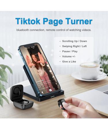 Bluetooth Remote Control Ring for TikTok & Kindle - Black | Selfie Video Recording, Page Turner, Scrolling Ring | Compatible with iPad, iPhone, Android - Buy Online on SooperMarket.com